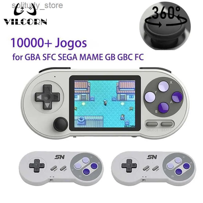 Joueurs de jeux portables SNPRO 3 pouces I console de jeu portable mini console de jeu rétro portable 10000 sortie AV de jeu GBA Sega Dendy SNES Q240326