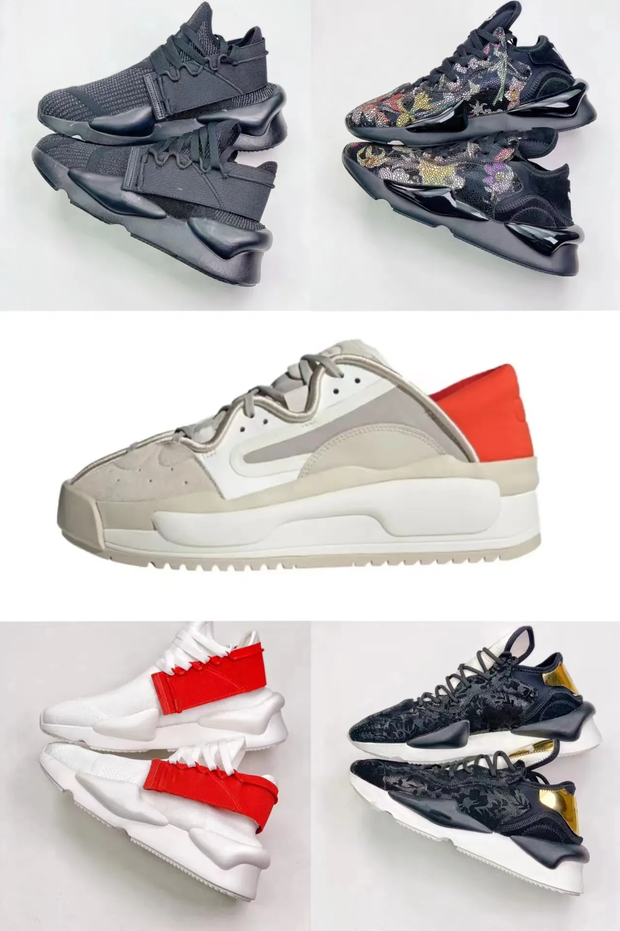 Design Y-3 Kaiwa Sneakers Herren Damen Schuhe Y3 Chunky Platform Sport Leder Casual Walking Trainer