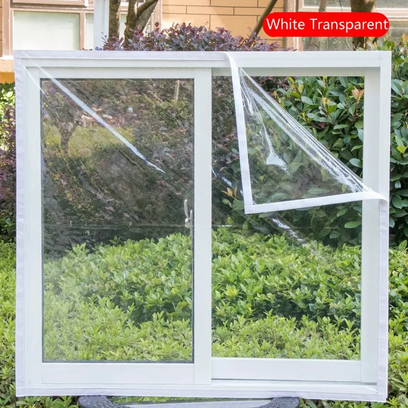 Filmer PVC Vinter varm fönsterfilm Custom Home Decorative Windproof Sticker Transparent Window Film Selfadhesive Glass Films