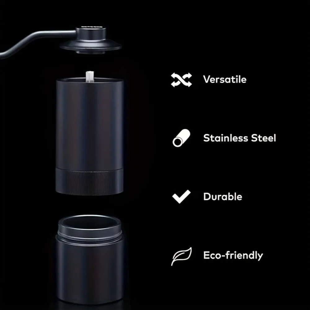 1 Stück, manuelle Mühle aus Aluminiumlegierung, einstellbare Einstellungen – geeignet für Aeropress, Filterkaffee, Espresso, French Press, türkische Braumühle, Kaffeebar