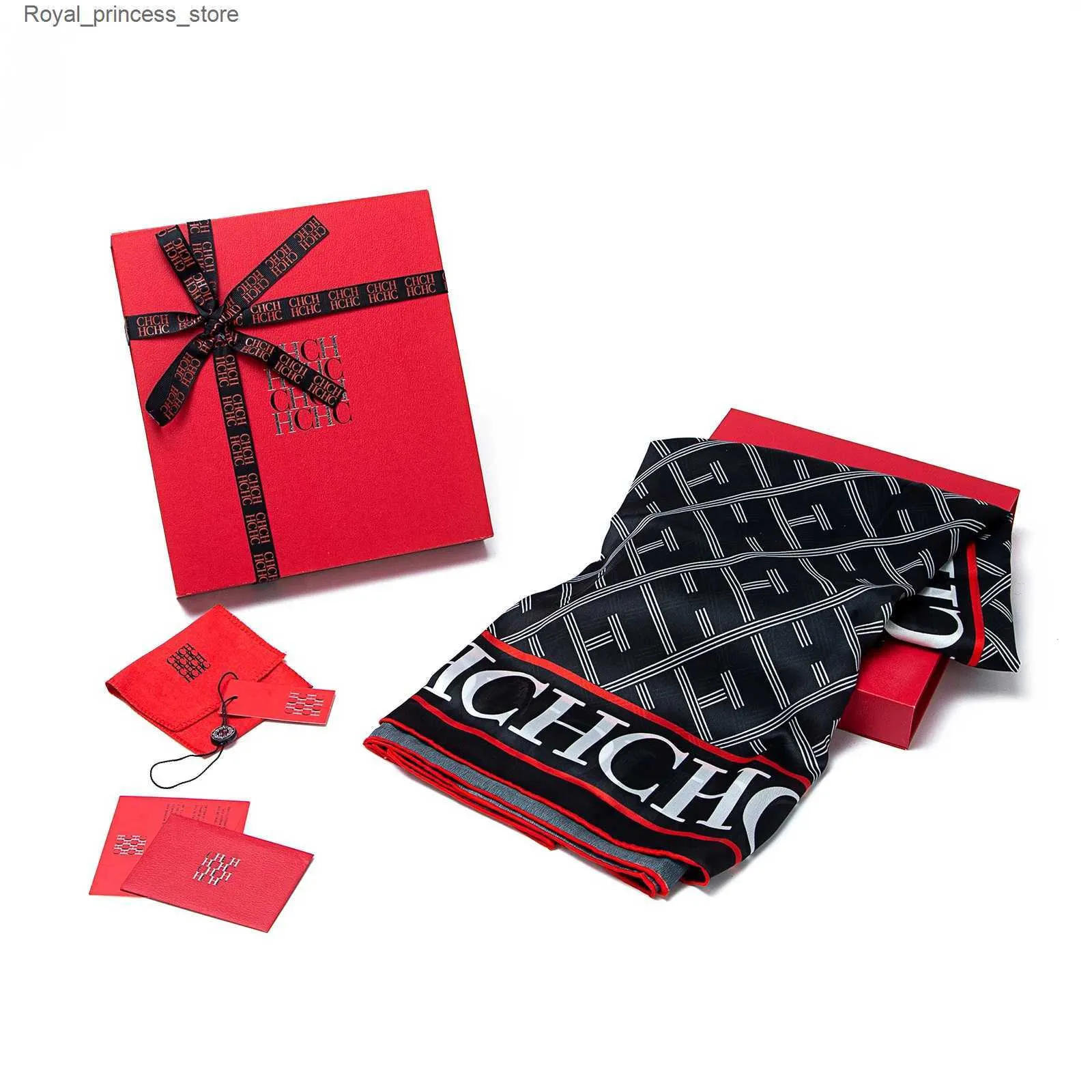 Schals CILMI HARVILL CHHC Neue hochwertige 135-135 cm quadratische Seidenkarte Geschenkbox Verpackung Frühling Neues Modeprojekt Q2403263