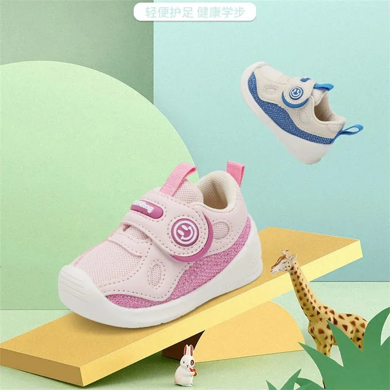 Elastyczne gumowe buty dziecięce Buty na zewnątrz Urodzone dla niemowląt Walkers Toddler Sneakers Boy Girl Casual Sport oddychający 240313