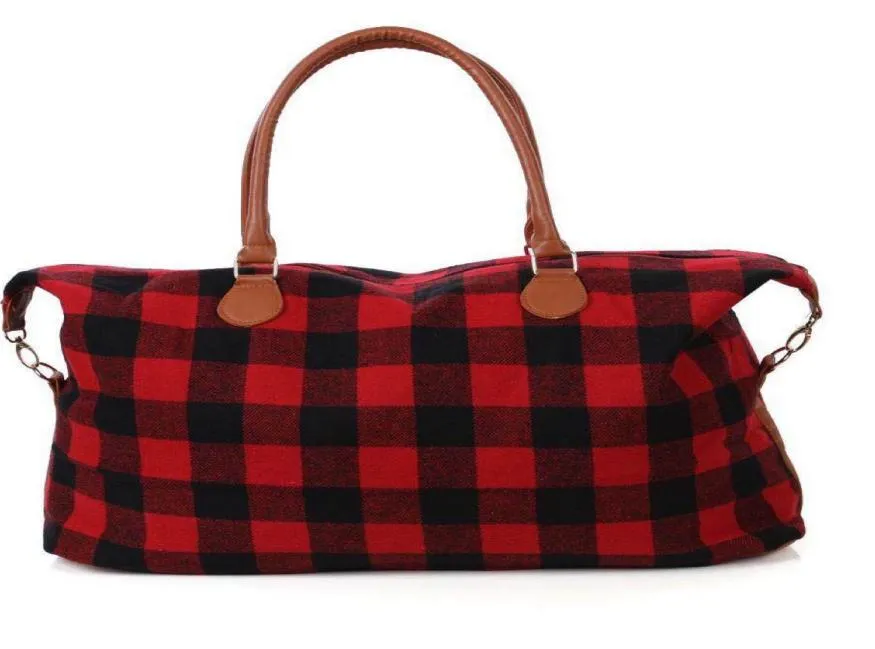 22 inch plaid tote Women Duffel Bag Floral Weekender Duffle for Lady Girls Weekend Travel Tote LJJK22152701193