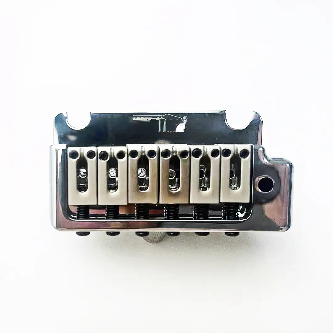 Sistema tremolo de guitarra elétrica com pêndulo duplo prateado cromado de 2 pontos ponte WOV08, adequado para guitarras strat e suhr