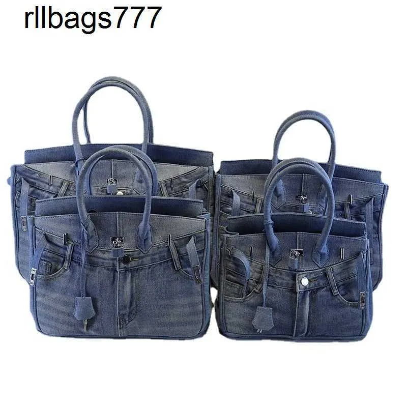 Bk – sac à main en cuir véritable, marque de luxe à la mode, Jeans amusants, maille rouge, Denim, épaule à cheval, aisselles, Logo original, 2024