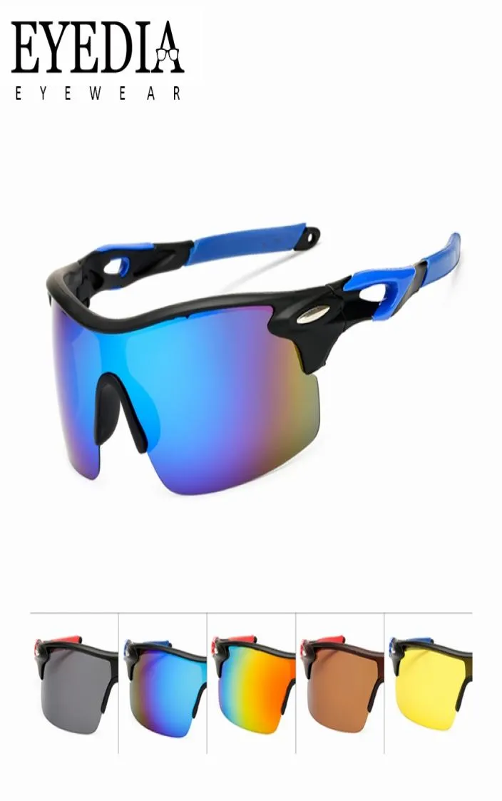 Nya varumärkesvinte mode high end män polariserade sport solglasögon blå spegel vindtät skidsolglasögon för unisex l1010kp9582203