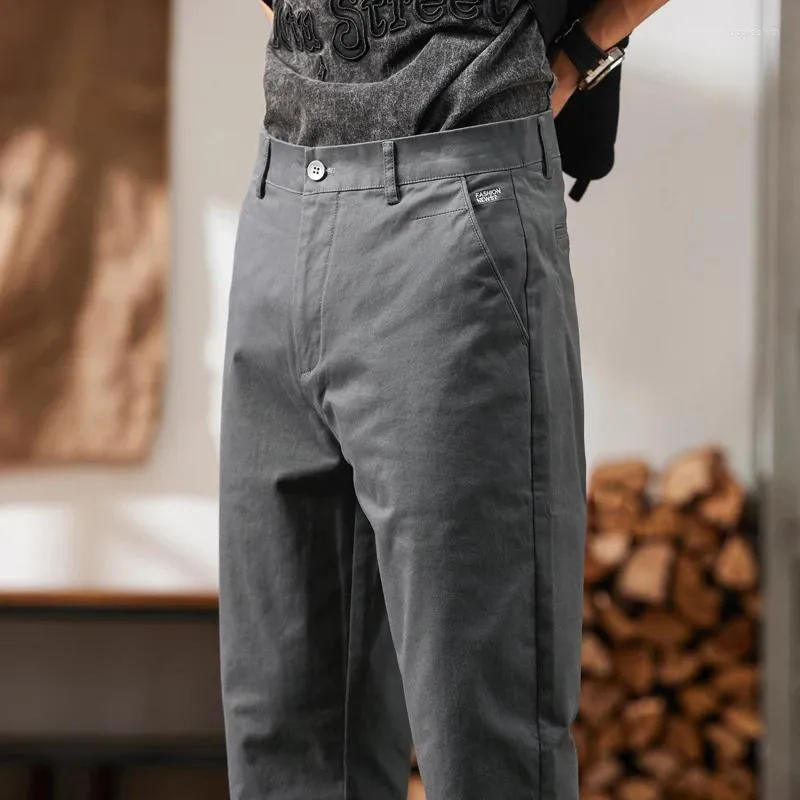 Pantalons pour hommes printemps décontracté 2024 en coton classique affaires Stretch pantalon droit mâle Cargo Y2k marque vêtements