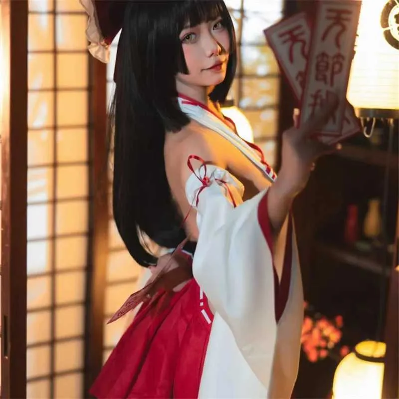косплей аниме костюмы Миямидзу Мицуха ролевые японские кимоно HIMIKO униформа ведьмы сексуальное бикини ченнелинг Хэллоуин прибываетC24321