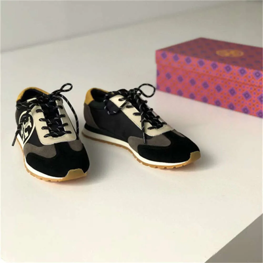 2024TBNEWSTYLOWCUTFLATBOTTOMEDTORYBUTCHSSNEAKERSCONTRASTINGLEATHLACEUPFORCOMCOLTIBLEATILIPLIPCLASSICROUNDTOCASUALSPORTSWOMEN'SSHOES 318