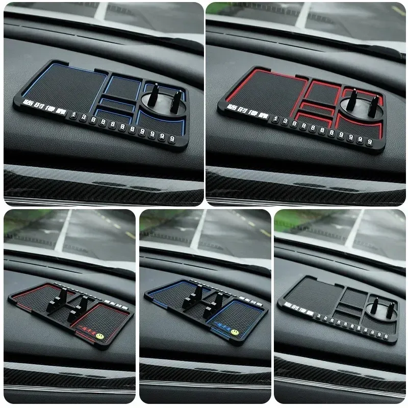 2024 Multifunctionele Auto Antislipmat Autotelefoonhouder Antislip Kleverig Anti Slide Dash Telefoonhouder Siliconen Dashboard Automat Mat