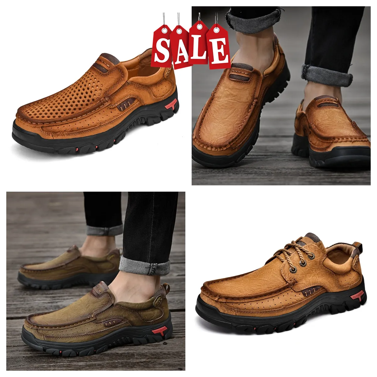 nuova moda che vende scarpe da uomo in pelle GAI scarpe casual Mocassini da lavoro leggeri da uomo firmati non puzzano i piedi suole morbide oversize traspiranti fresche