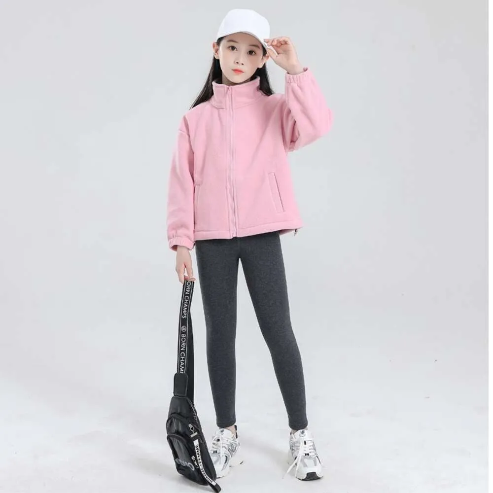 Flash Shipping Jackets Autumn Fashionable and Trendy Sets for Children's Winter Fleece Girls' Hoodies, Cardigans, Baby Plush Pants