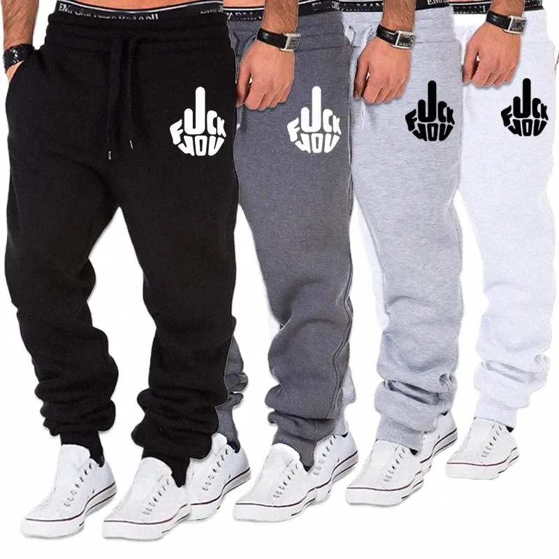 hot Sale Printed Men Jogger Pants Bodybuilding Gyms Pants Casual Outdoor Sweatpants Running Pants 5 Colors D6hm#