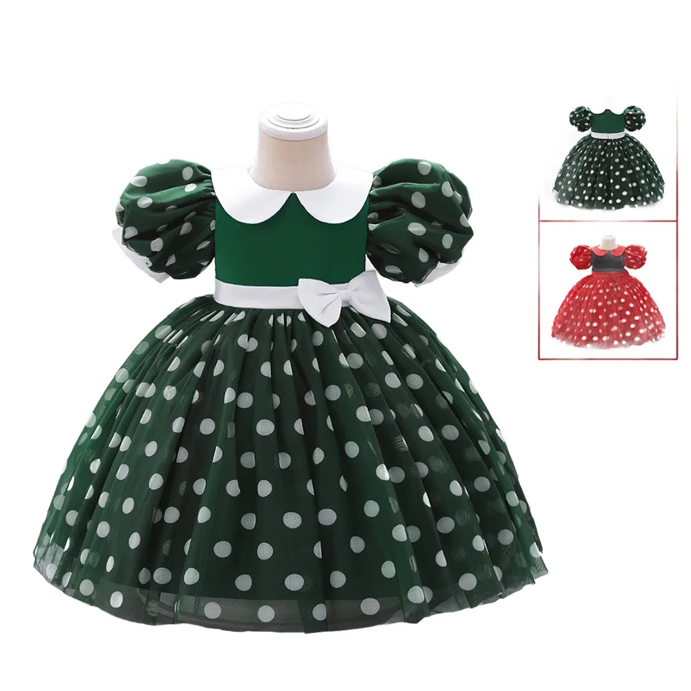 Adorabile verde rosso gioiello Tulle Abiti da spettacolo per ragazze Abiti da ragazza di fiori Abiti da compleanno/festa per ragazze Ragazze per tutti i giorni Gonne Abbigliamento per bambini SZ 2-10 D326187