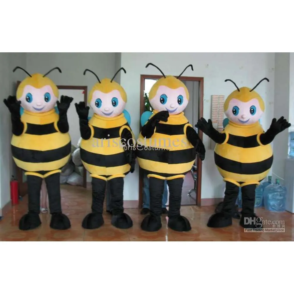 Costumes de Mascotte Halloween Noël Abeille Mascotte Dessin Animé En Peluche Déguisement Costume De Mascotte