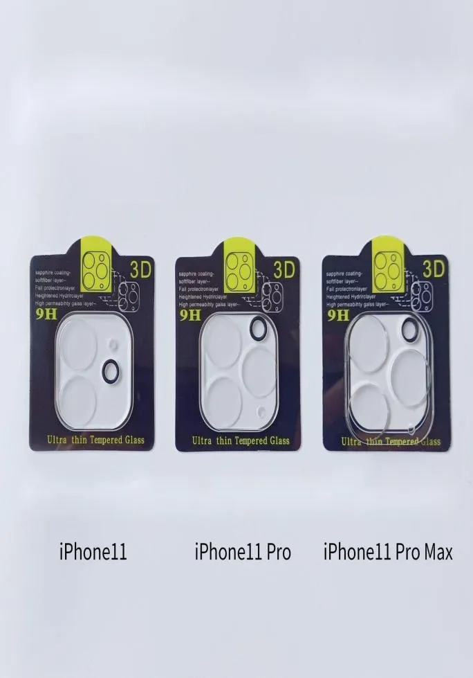 Câmeras protetores de filme Tampa de vidro temperado para iPhone 13 12 Pro Max Min Camera Lens Screen Protector com pacote de varejo UF1224663636