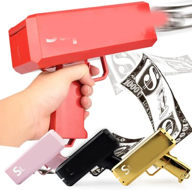 Money Gun Spit Banknotes Red Fashion Toy Gift Party Toys Game Cash Cannon Funny Pisto S Decompression Fidget For Child4802629