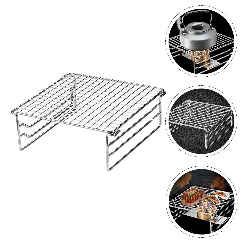 Aprons BBQ Grill Barbecue Grate Camping Wire Rack Cooking Grid Supply Picnic Accessory