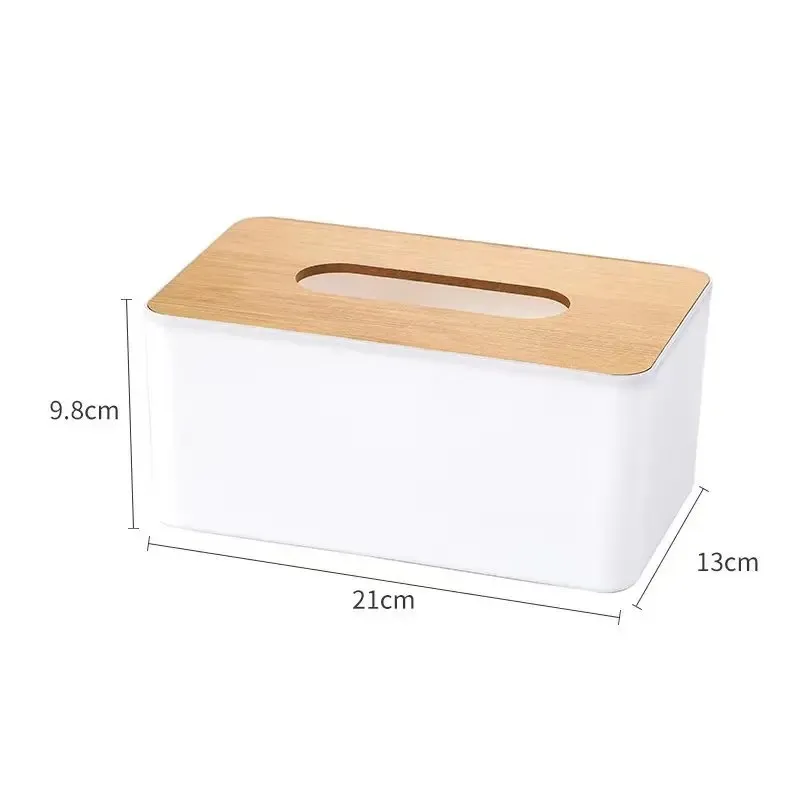 2024 Houten Tissue Box Servethouder Cover Toiletpapier Zakdoek Etui Effen Eenvoudig Stijlvol Houten Huis Auto Veeg Organisator Container