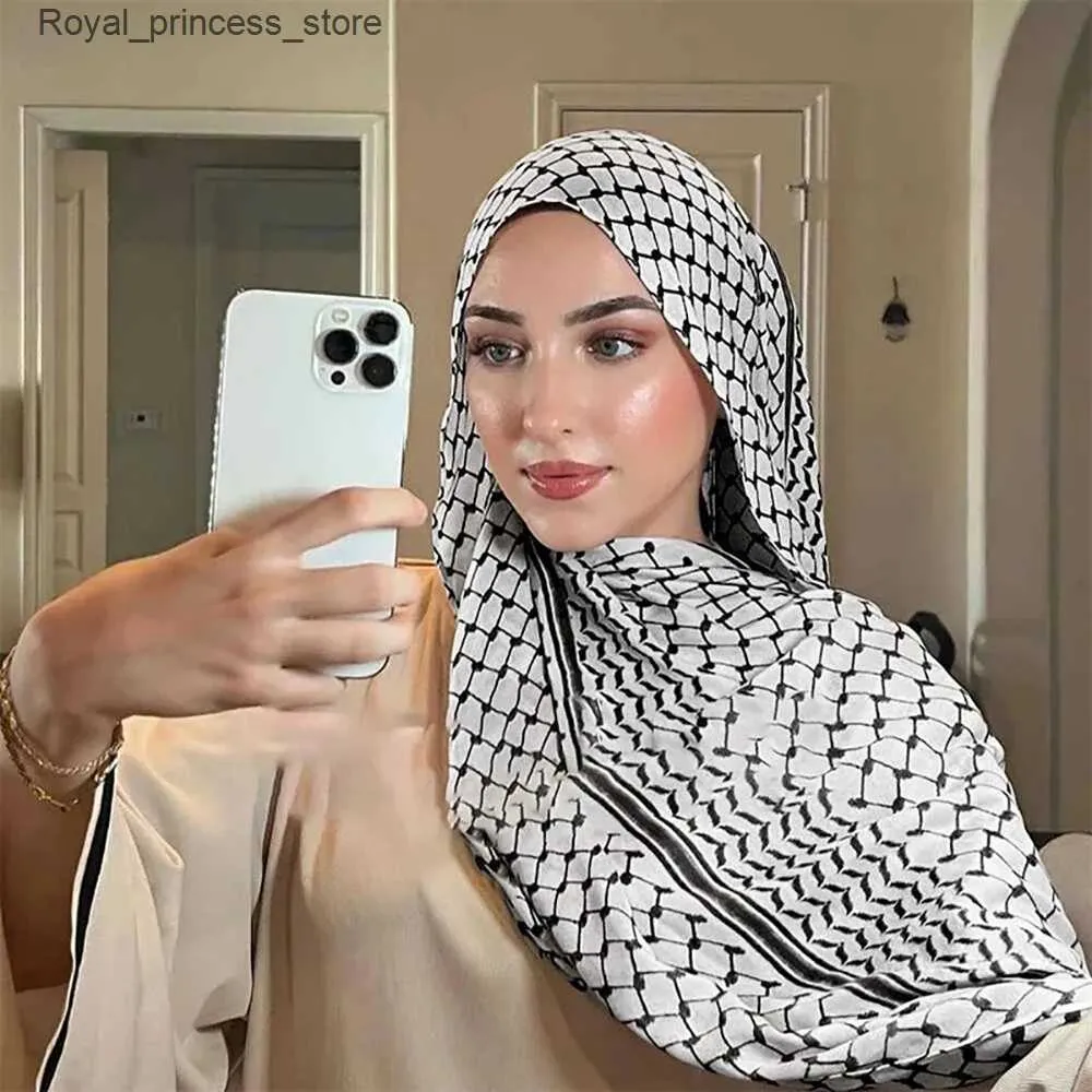 スカーフファッションプリントシフォンヘッドスカーフ中東ドバイT rkiyeヘッドバンドイスラム教徒女性ヘッドスカーフイスラムスカーフレディースロングヘッドスカーフQ240326