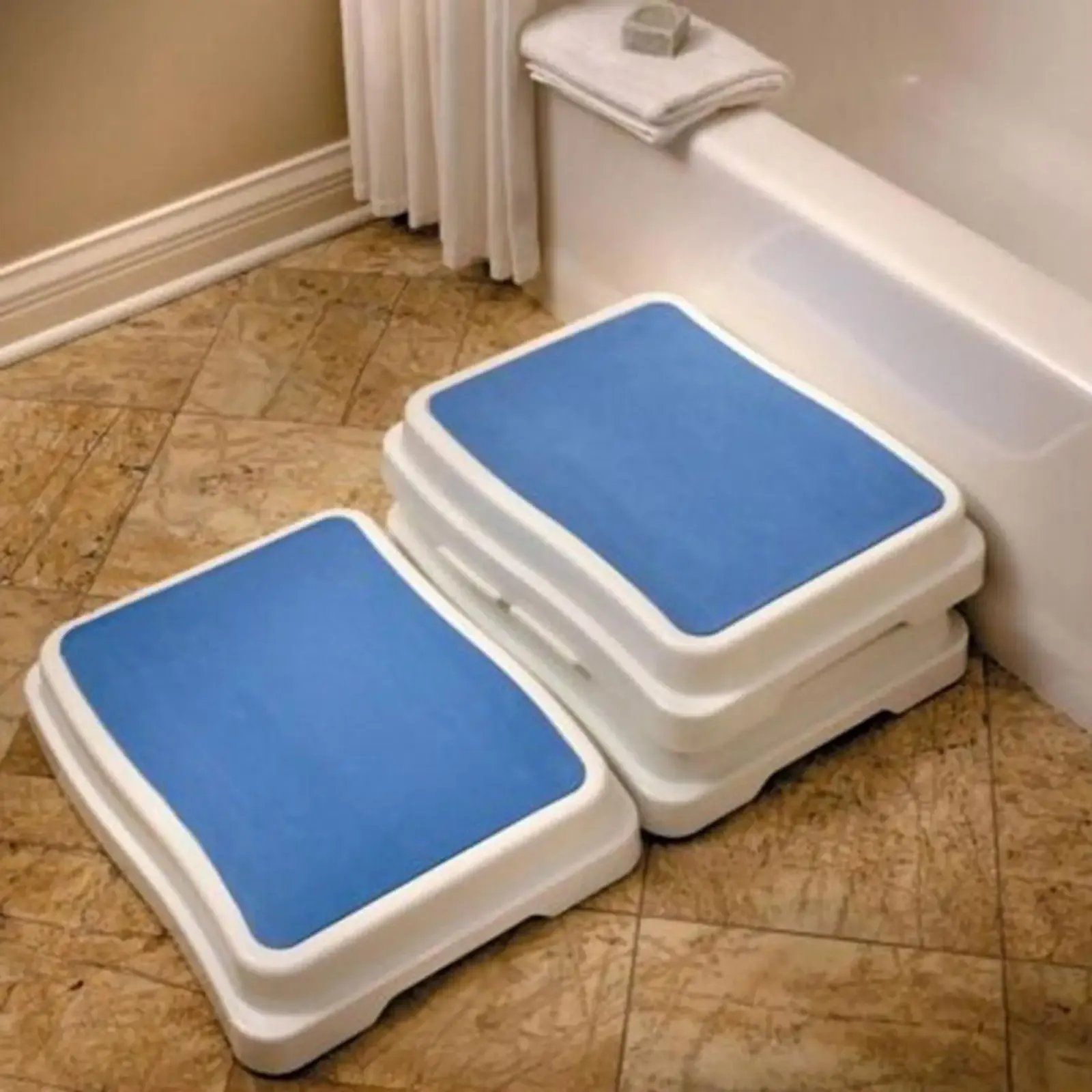 Mats Step Stool Non Slip Assistance Lightweight Portable Step Riser for Shower Bed Indoor and Outdoor Bedside Senior