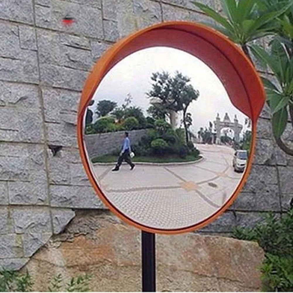 Miroirs Miroirs décoratifs de jardin à la maison panneaux de sécurité Angle de contrôle de la circulation sécurité miroir de route convexe incurvé allée avec Kit de raccords