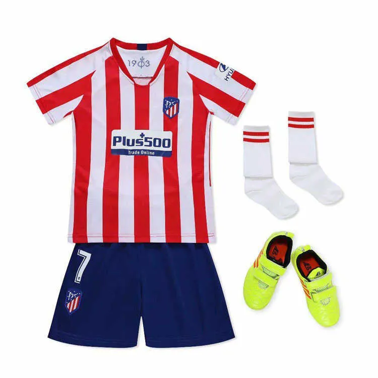 1920 Atleticos Home and Away Childrens Football Suit individuellt nummer med strumpor packade och levererade samma dag