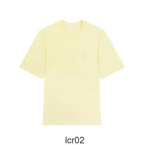 T-shirt Paris Designeramis Macarone Candy Color Love Ricamo Lettera a Cuori Puro cotone Maniche corte per uomo e Womexp1v