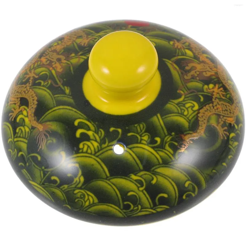 Cebadora de vajillas Cubierta de cerámica de vidrio tapa de tapa para el accesorio de cerámica de tetera reemplazo delicado