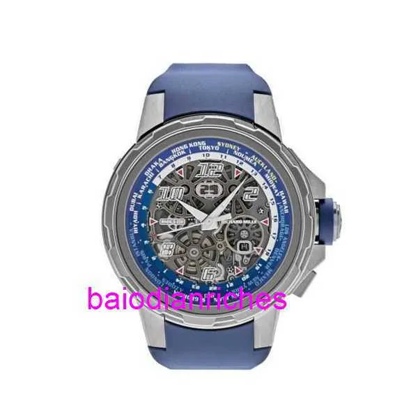 RichardMills Sports Mechanical Watch Swiss Automatic Watches RichardMills CHRODING Worldtimer Titanium RM 63-02 HB16