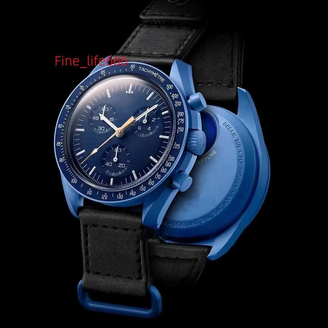 Sport Mechanical Planet Unisex Watch Bio Ceramic Moon Watch w pełni funkcjonalny wszystkie ręce Działanie Światowy czas Merkury Saturn Neptune Series