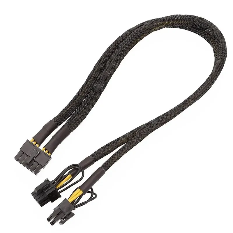 PSU-grafikkortslinje 12Pin till Dual 8Pin6+I-E Modular Power Cable för säsongsmässig P-860 P-1000 X-1050 50CMFOR SEKONSKA MODULER POWER CABAL