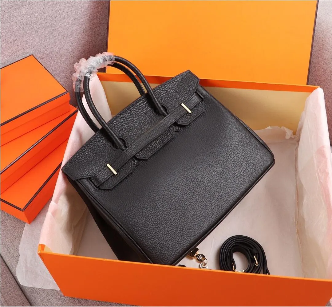 Genuine Leather Women's Crossbody Handbag With Lychee Pattern - Fashion Shoulder Purse & Top-Handle Satchel