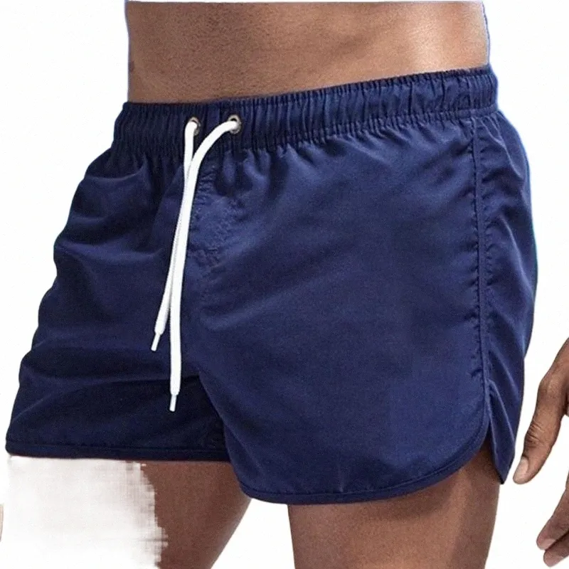 Pantalones cortos para hombres 2024 Traje de baño para hombres de verano Pantalones cortos Marca Ropa de playa Trajes de baño sexy Hombres Traje de baño Cintura baja Ropa de playa transpirable x3JJ #