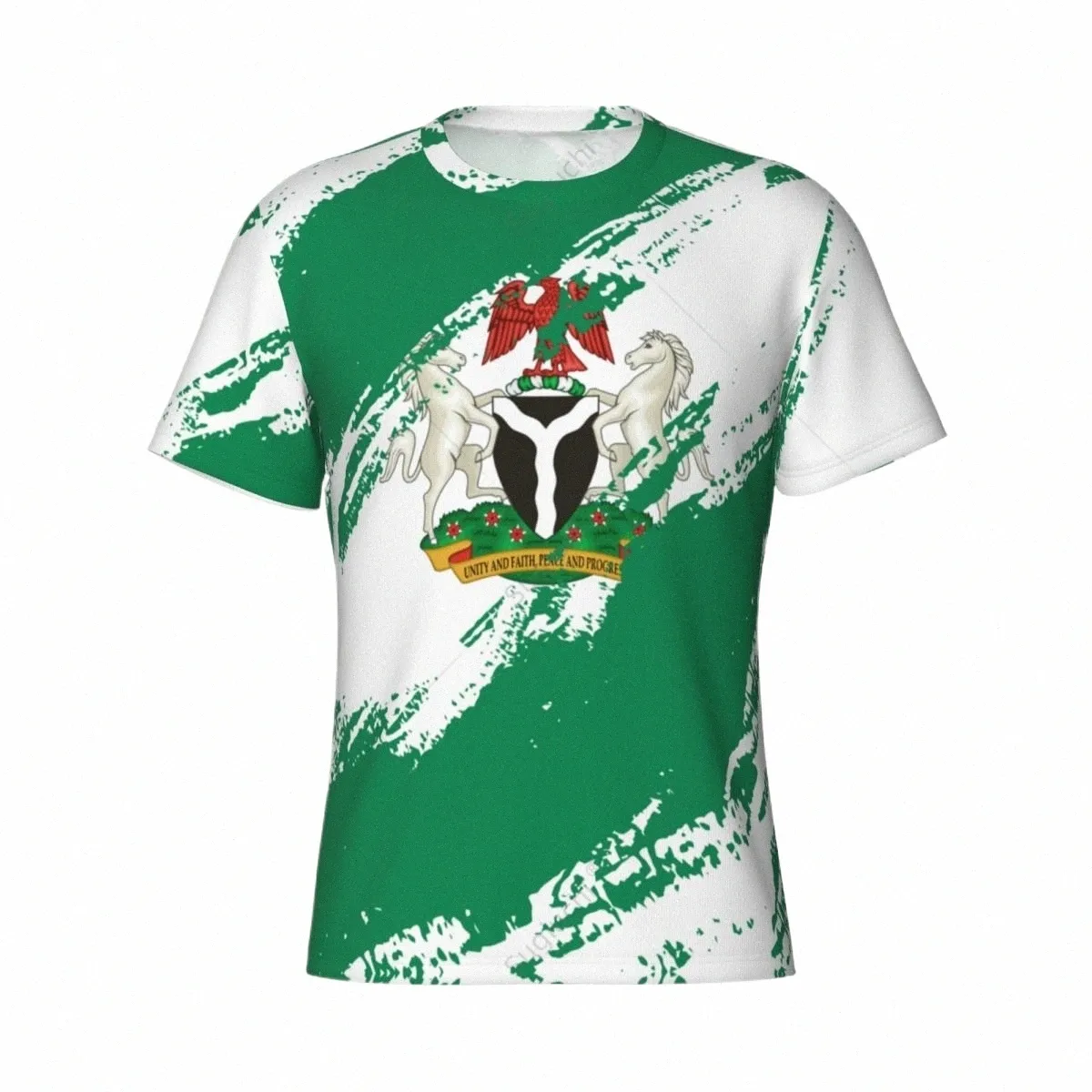 Nome personalizzato Nunber Nigeria Bandiera Colore Uomo T-shirt sportiva sportiva T-shirt da donna per gli appassionati di calcio di calcio H2Mv #