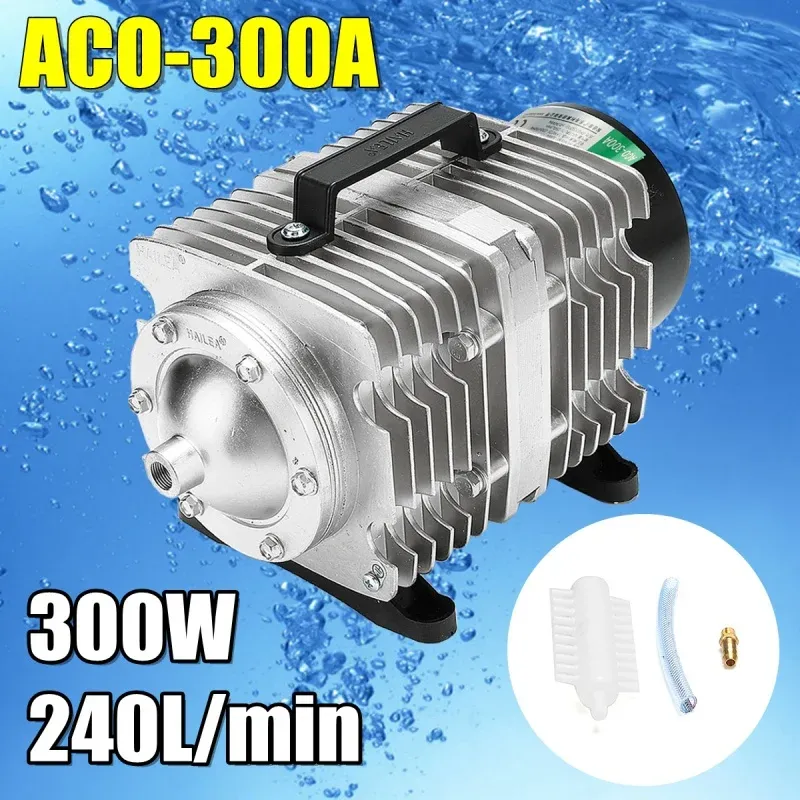 Tillbehör Hailea AirPump 300W ACO300A AC 220V Luftkompressor Electromagnetic Aquarium Pump Oxygen Aquarium Fish Pond Compressor