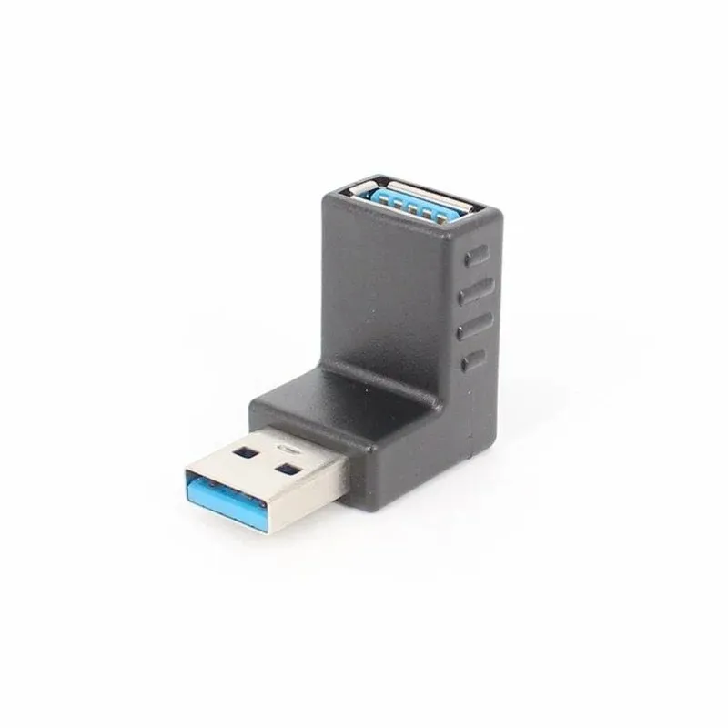 Adaptateur USB 2024 mâle à femelle, coude supérieur, Extension de données à Angle droit, adaptateur d'ordinateur Type L 90 mâle à femelle, 3.0