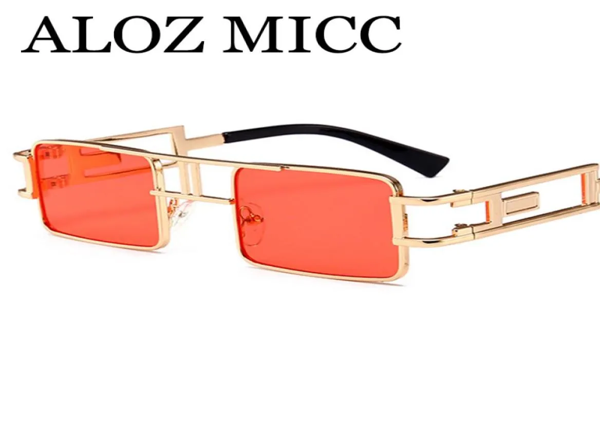 Aloz Micc Steampunk Sunglasses Men女性合金フレームスクエアサンガラスデザイナートレンディレトロな女性シェードアイウェアA4538647814