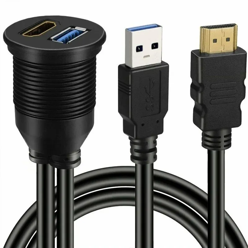 新しい2024カーボートオートバイダッシュパネルマウントケーブルは、車両ダッシュパネルの統合に最適なUSB 30とHDMIと互換性があります2。ダッシュ用