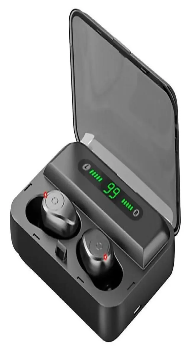 F9 F95 trådlöst hörlurar hörlurar Bluetooth V50 mini Smart Touch Earbuds LED Display med 1200mAh Power Bank Headset och Mic MQ5968629