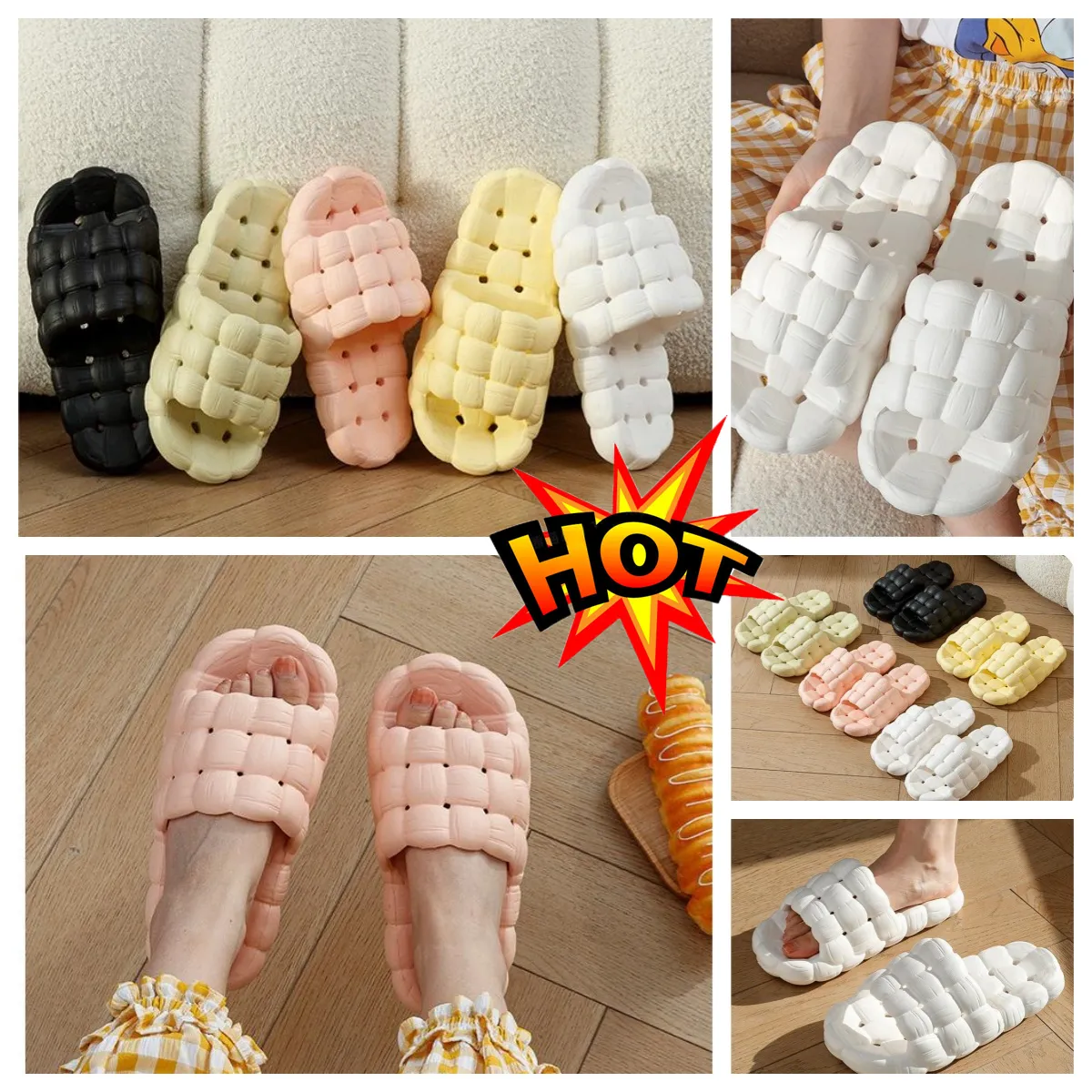Slippers Home Shoes GAI Slide Bedroom Showers Room Warm Plush Living Room Softs Wear Cotton Slippers Ventilate Woman Men pink whites