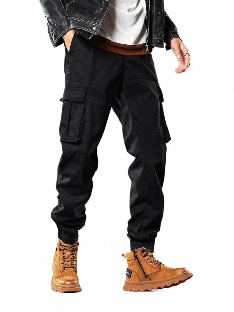 Winter Multi-Zakken Cargo Broek Mannen Dikke Fleece Voering Warme Joggers Mannelijke Streetwear Casual Cott Thermische Broek 17mV #