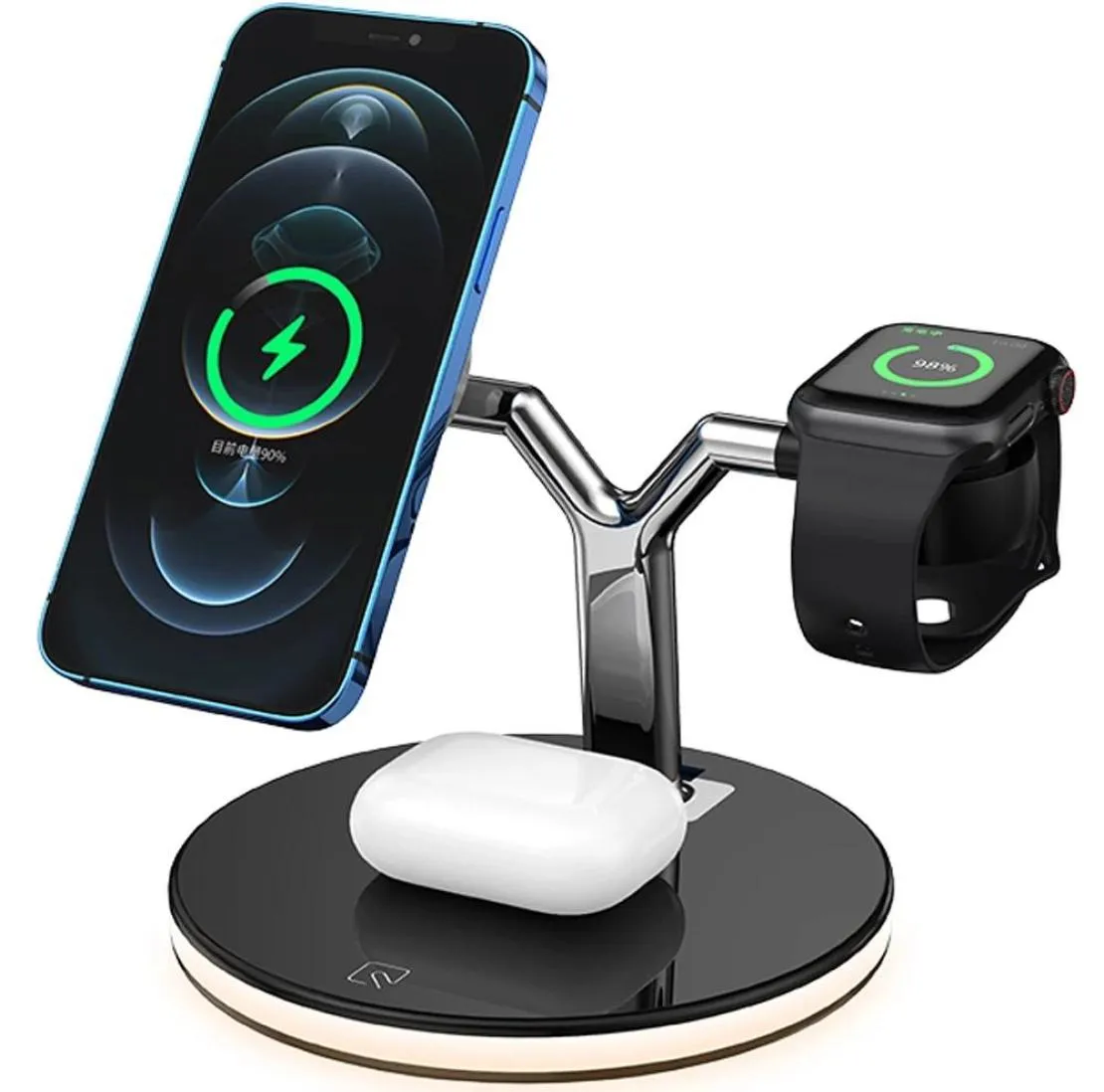 3 in 1 Magnetic Wireless Charger 15W Fast Charging Station for Magsafe iPhone 13 pro Max Chargers for Samsung Apple Watch Airpods 6808989