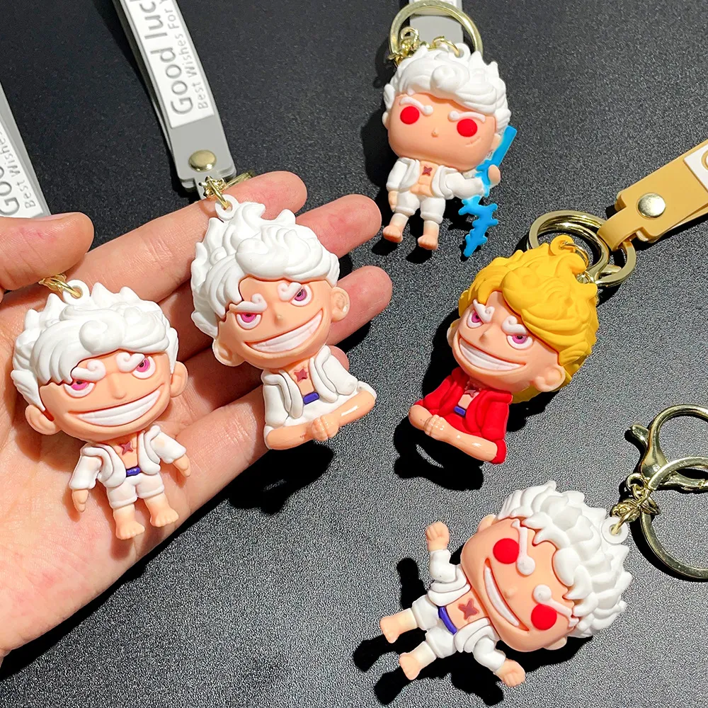 Cute Cartoon Character Keychain - Fun Rubber Keyring for Backpacks ...