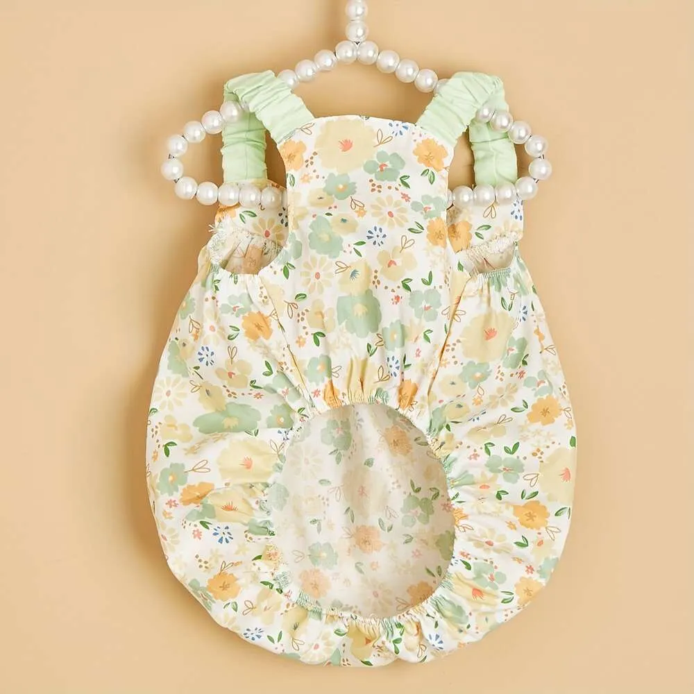 Falda de burbujas para mascotas, ropa Floral para perros pequeños y medianos, bonito vestido de princesa, falda con tirantes para cachorros y gatitos, 1 ud.