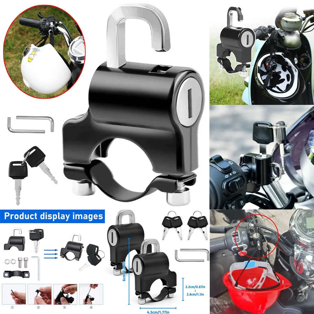 Nova motocicleta anti-roubo para 22-28mm guiador scooter elétrico capacete de bicicleta bloqueio de segurança acessórios do motor