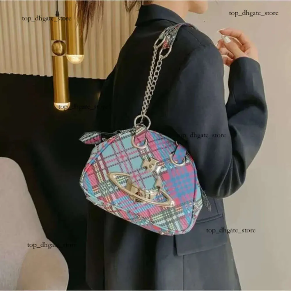 DHgate Viviane Westwood Bag Designer High Grade Handbag Empress Dowager Xi Spicy Girls Bag Saturn Plaid Cross Body Saddle 165 Bags Luggage Accessories