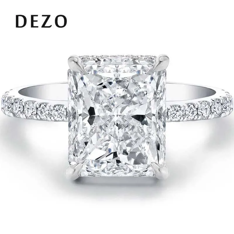 Pierścienie zespołu Dezo Moissanite Pierdzież zaręczynowa 2/3/4ct