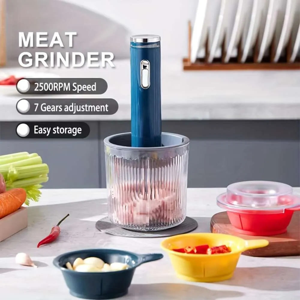 Grinder hushåll Electric Small Malse Meat Rishes Multifunktionell hjälpmatning Kryddor Hine