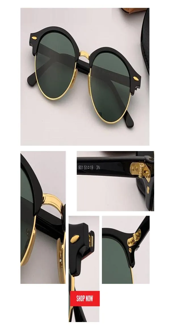 Nuovo classico retrò occhiali da sole rotondi vintage uomini designer designer cerchio occhiali da sole donna 4246 Eyewear Green Lens di alta qualità Driving3413093